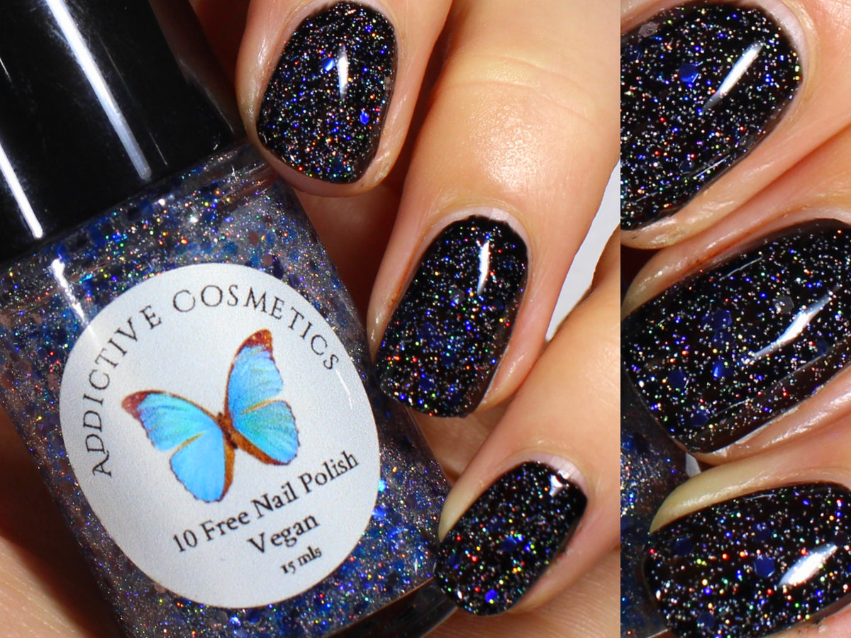 Blue Glitter Nails featuring Nail-Venturous Floam – Adventures in Polishland
